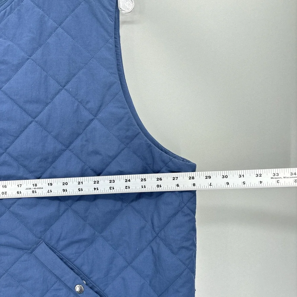The North Face Vest Mens 2XL Blue Quilted Full Zip Sherpa Fleece Lined Insulated
